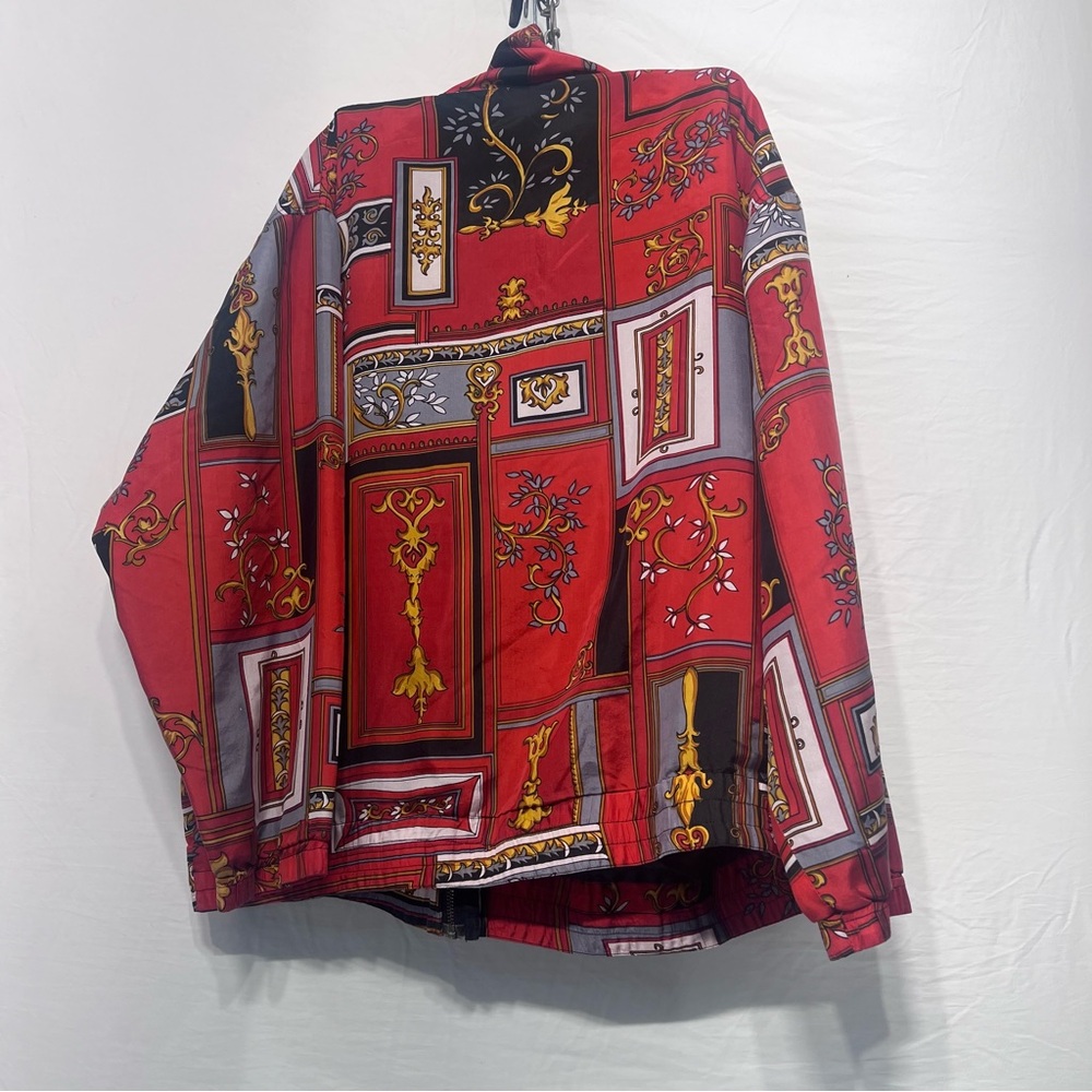 Stunt Collections 100% Silk satin Red Bomber Jacket Size Medium - Picture 2 of 8
